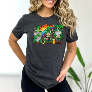 Lucky Gnomes Shirt, St Patrick&#39;s Day, Funny St Patrick&#39;s Day Shirt, Gnome Drinking Shirt,Shamrock Shirt, Gnome Gnomies, St Pattys Shirt Gift