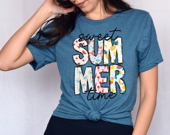 Sweet Summer time shirt Summer Vibes Beach Shirt Comfort Colors Shirt Oversized Shirt Summer Vacation Shirt Graphic Tee Cotton summer shirt