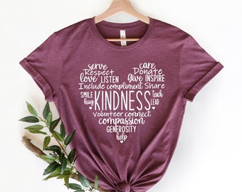Anti-Racism Shirt, Kindness Shirt, Counselor Shirt, Equality T-shirt, Teacher Shirt,, Cute Kindness Shirt,Kindness Word Art Heart shirt,