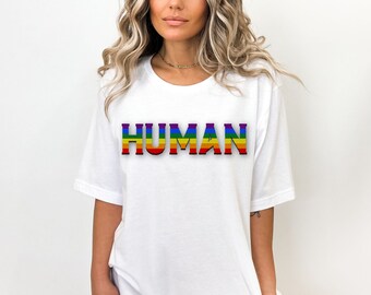 Human gay shirt rainbow shirt gay symbol shirt gay af gay shirt Lesbian shirt lgbt shirt pride shirt gay pride shirt