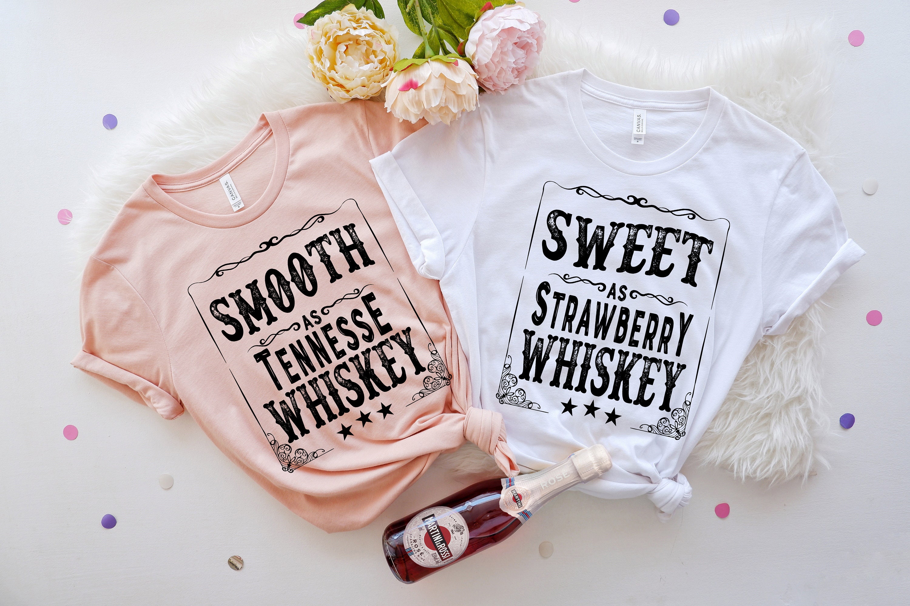 Liscio Come Tennessee Whisky Dolce Come Fragola Vino Maglietta Design