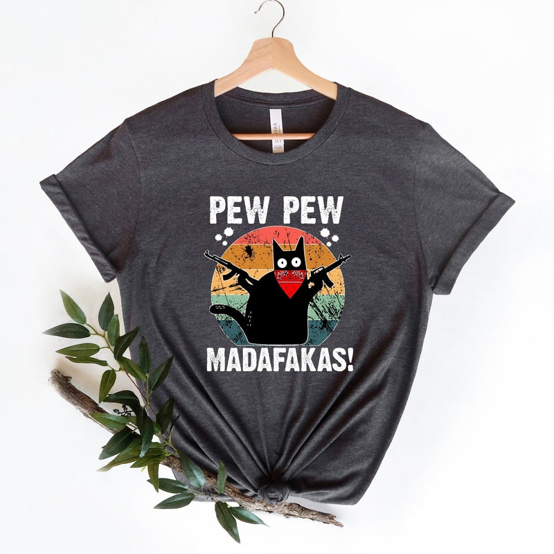 MoonWorks Print-Shirt Herren T-Shirt Pew Pew Madafakas Crazy Chick Küken Meme Spruch Trend Fun-Shirt Moonworks® mit Print