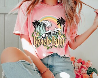 Beach Bum Shirt, Beach Shirt, Summer Shirt, Gift For Her, Summer Beach Shirt, Shirts For Friends, Besties Shirts, Fun Beach Shirt