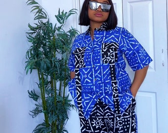 Ankara-Shorts für den Sommer/afrikanische Print-Unisex-Shorts/Damen-Ankara-Loungewear, kurzes afrikanisches Set