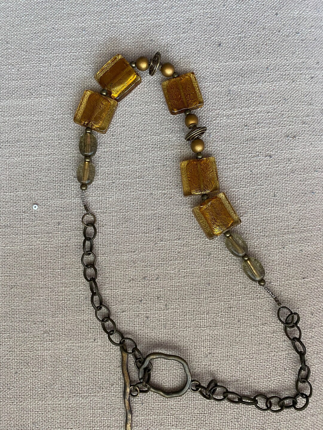 Beaded Chain Love Necklace main image 1