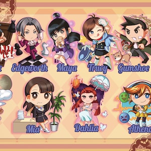 Ace Attorney Keychains &lt;12 options&gt;