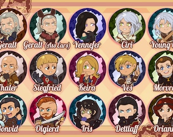 De Witcher-pinbadges <20 opties>