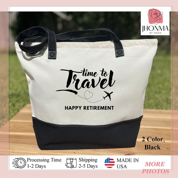 Time to Travel Happy Retirement, Just Retired, Officially Retired, Funny Retirement Gift, Retirement Gift Bag, Retirement 2023 Bag,