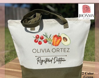 Personalized Registered Dietitian Gift, Custom Nutritionist Gift,RD Tote Bag, Dietitian Day, Dietitian Graduation Gift, Nutrition Consultant