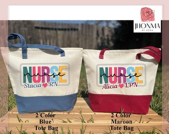 Personalized Nurse Tote Bag, Nurse Gift for CNA , School Nurse Bag,Nurse Graduation Gift, Custom Nurse Bag, Nurse Appreciation, RN LPN