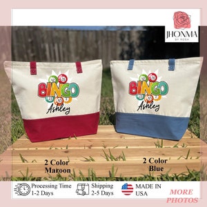 Personalized Bingo Name Gift Bag, Bingo Queen Gift, Box Game Gift, Bingo Gift For Grandma, Bingo Wigs Tote Bag, Bingo Night Gift, Bingo Mom