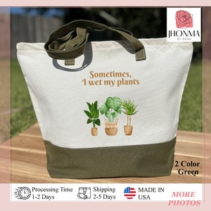 Sometimes I Wet My Plants, Plants Lover Tote Bag, Gardener Gift Bag, Plant Lady Gift, Botanical Gift, Eco Friendly Canvas Bag, Plant Totes