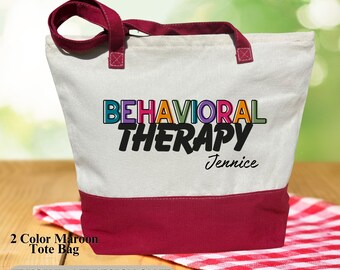 Custom Therapist Tote Bag, Custom Therapy Team Tote, Custom Name Therapist Bag, Therapy Office Bag, Therapy Assistant Tote, Therapy Crew