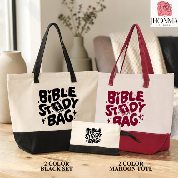 Personalized Bible Study Bag, Retro Bible Study Bag, Boho Christian Tote Bag, Bible Tote Bag, God is Greater, Church Bag, Sunday School Bag