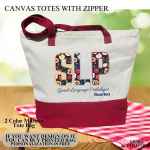 Speech Language Pathologist Tote Bag, Speech Therapy Tool Box Bag, Speech Pathology Totes, Speech Therapist Gift, SLP Graduation Gift, SLP