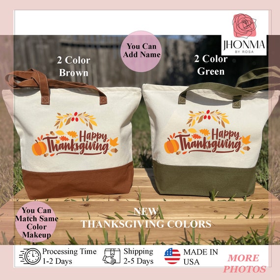 Thankful Tote Bag, Thanksgiving Bag, Canvas Tote Bag, Canvas Tote, Custom Gift Bag, Shopping Bag, Thanksgiving Bag, Fall Tote Autumn Bag