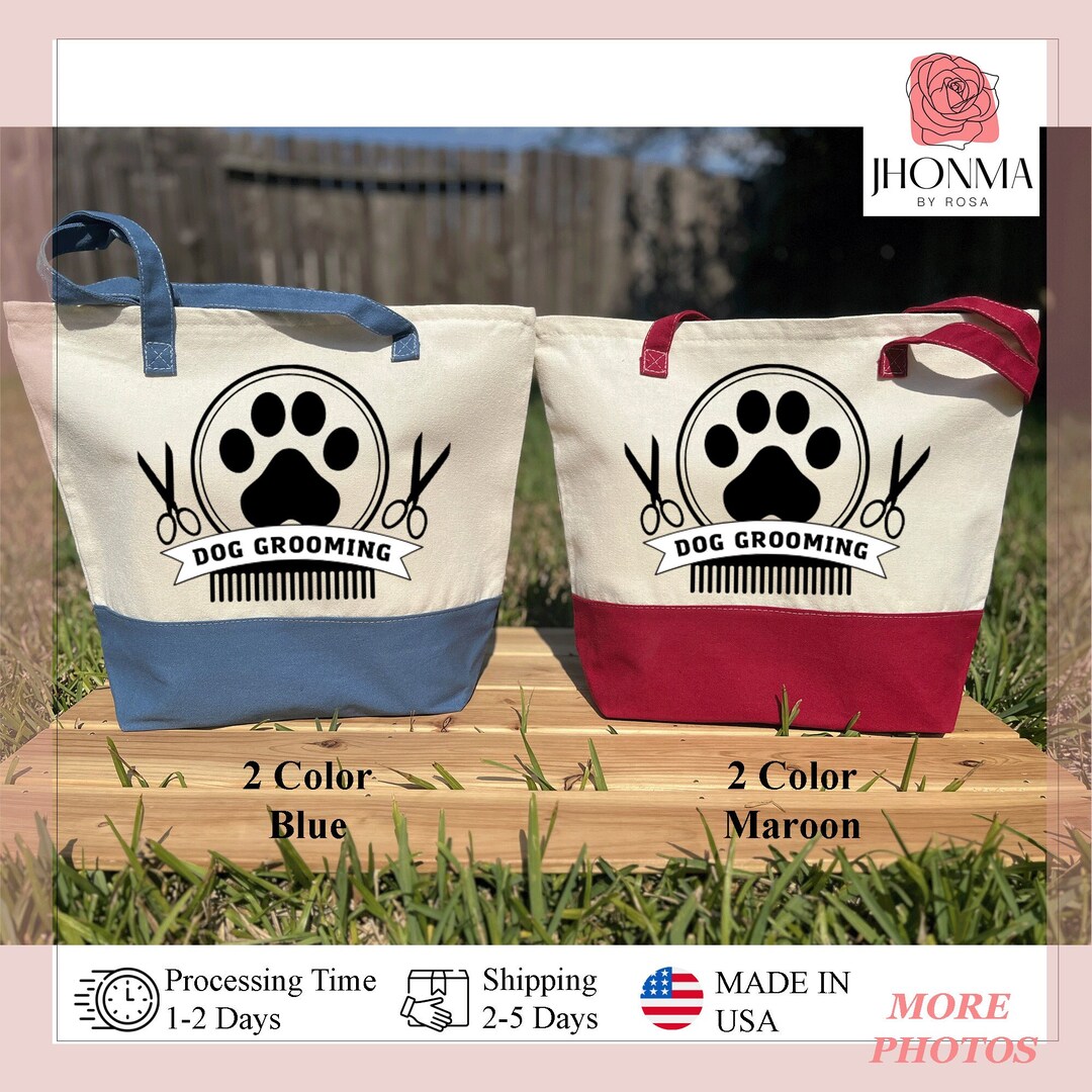 Personalized Dog Grooming Tote Bag, Dog Stylist Gift, Dog Salon Bag