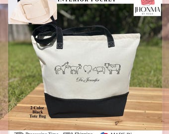 Doctor Of Veterinary Medicine Tote Bag, DVM Tote Bag, Animal Doctor Gift, LVT Tote, Veterinary School Student Graduation Gift,Nurse Vet Gift