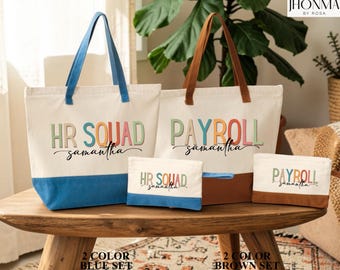 HR Squad Tote Bag, Human Resources Gift, HR Payroll Gift, Hr Manager, Custom Office Worker Gift, Payroll Tote Bag, Office Crew, Office Squad