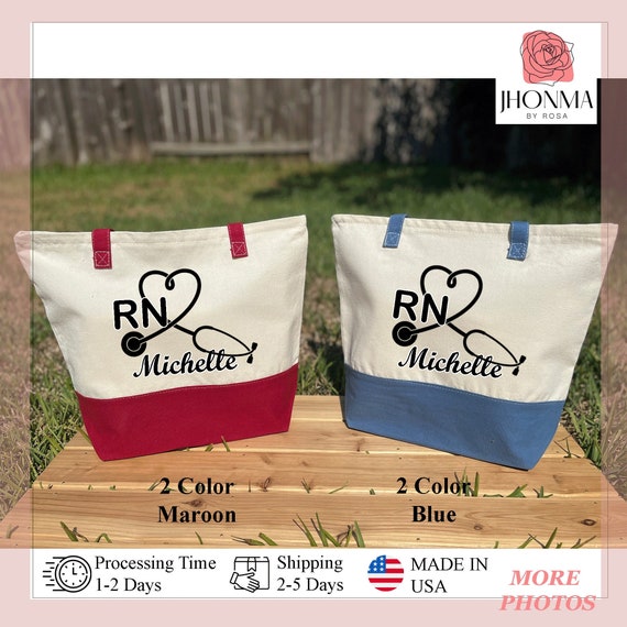 Personalized Registered Nurse Gift, RN Tote Bag Gift, Nurse Gift, Future RN Gift, Nursing Student, Nursing School Bag, Registered Nurse Life