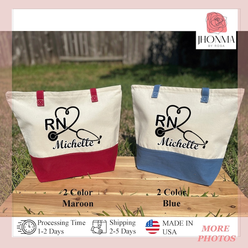 Personalized Registered Nurse Gift, RN Tote Bag Gift, Nurse Gift, Future RN Gift, Nursing Student, Nursing School Bag, Registered Nurse Life