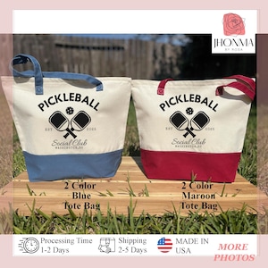 Pickleball Tote Bag, Custom Pickleball Team Name, Pickleball Canvas Tote Bag, Pickleball Gift Bag, Sport Tote Bag, Gift For Pickleball Lover