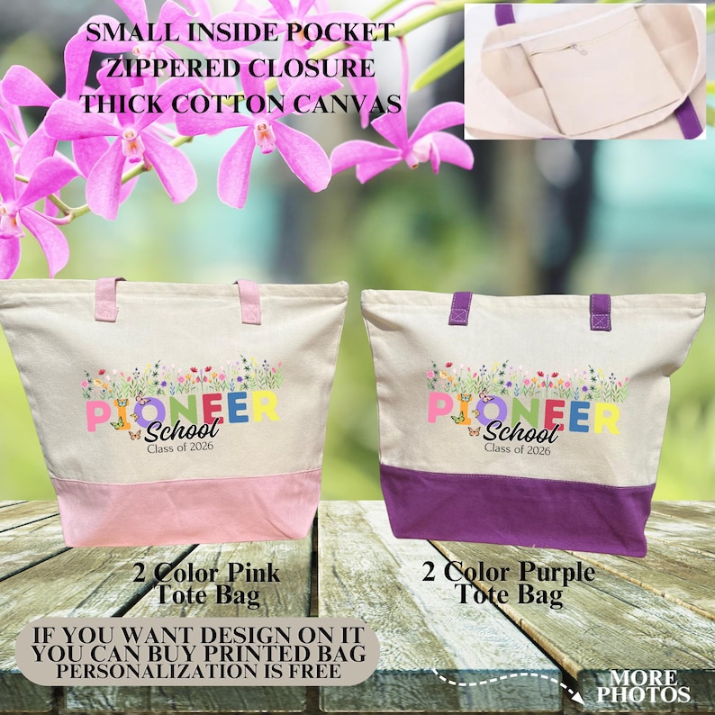 Personalized Pioneer School Tote Bag, JW Gift Ideas, jw 2026 gifts, Pioneer School Bag, 2026 Pioneer Service School, JW Pioneer Gifts image 4