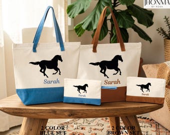 Personalized Horse Bag, Custom Horse Bag, Horseback Riding Bag, Horse Lover Gift, Equestrian Gift, Horse Owner Gift, Horse Riding Club Gifts