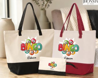 Personalized Bingo Name Gift Bag, Bingo Queen Gift, Box Game Gift, Bingo Gift For Grandma, Bingo Wigs Tote Bag, Bingo Night Gift, Bingo Mom