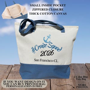 Family Cruise Trip 2024 Tote Bag, Cruise Bag, Family Cruise Tote, Family Vacation Tote, Summer Matching Gift, Holiday Vacation, Cruise Squad image 3