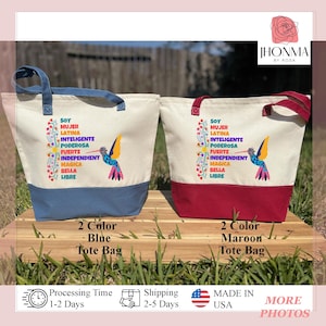Culture Hispanic Heritage Month Tote Bag, National Hispanic Heritage, Mexican Woman Tote Bag, Latina Power,Latina Woman Bag,Hispanic History