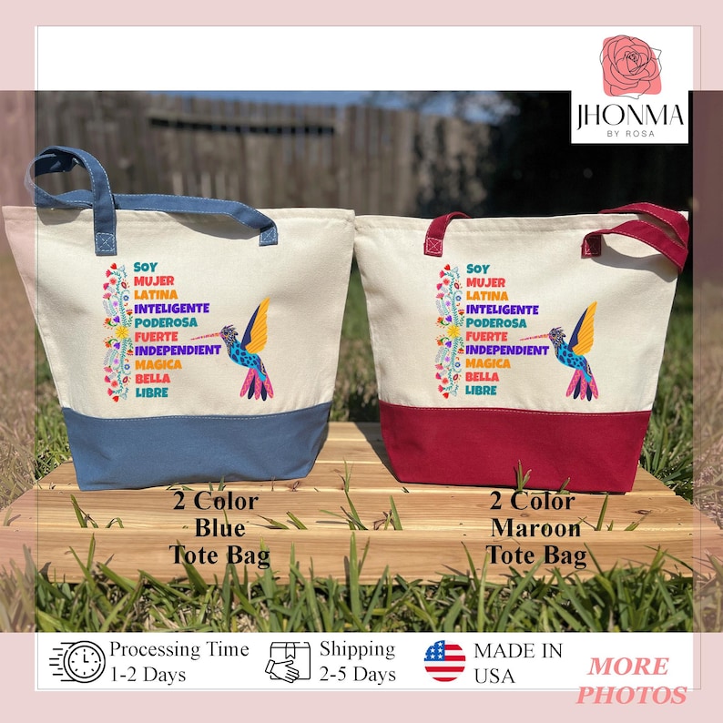 Culture Hispanic Heritage Month Tote Bag, National Hispanic Heritage, Mexican Woman Tote Bag, Latina Power,Latina Woman Bag,Hispanic History