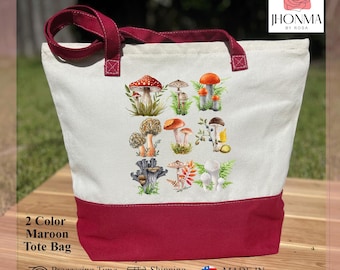 Mycology Tote, Tote Bag Fungal, Tote Bag Ology, Mushroom Tote, Fungi Tote, Mushroom Lover Tote, Mushroom Lover Gift, Mushroom Wild Flower