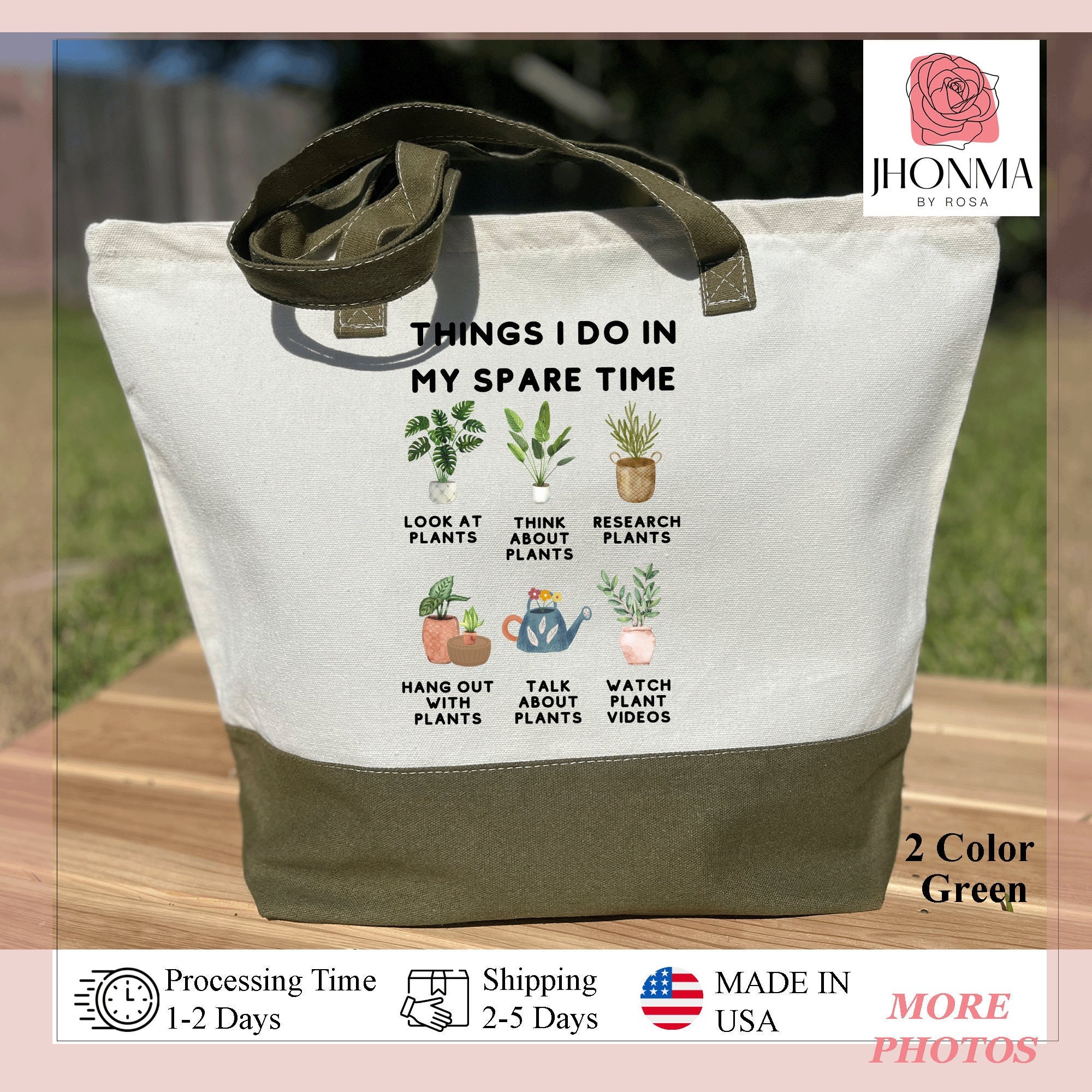 Things I Do My Spare Time, Plant Lover Bag, Gardening Gift, Horticulturist Gift, Nursery Worker Gift, Permacultures Gift Bag, Plant Lady