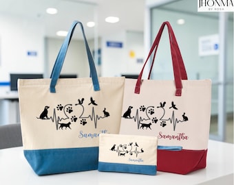 Custom Veterinary Tote Bag, Vet School Student, Gift For Veterinarian, Personal Vet Tote Bag, Future Veterinarian Tote Bag, Gift for Vet Med