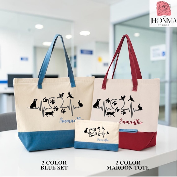 Custom Veterinary Tote Bag, Vet School Student, Gift For Veterinarian, Personal Vet Tote Bag, Future Veterinarian Tote Bag, Gift for Vet Med