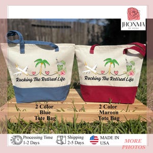 Custom Retirement Tote Bag, Rocking the Retired life Bag, Retirement Gift, Funny Retirement Gift, Cool Retirement Bag Gift, Retired Gifts