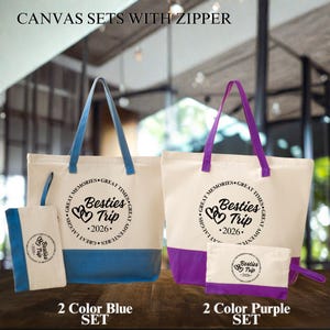 Custom Besties Trip Tote Bag, Besties Vacation Bag, Besties Trip 2026 Tote Bag, Besties Cruise Bag, Travel Tote Bag, Cruise Travel Bag Bild 6