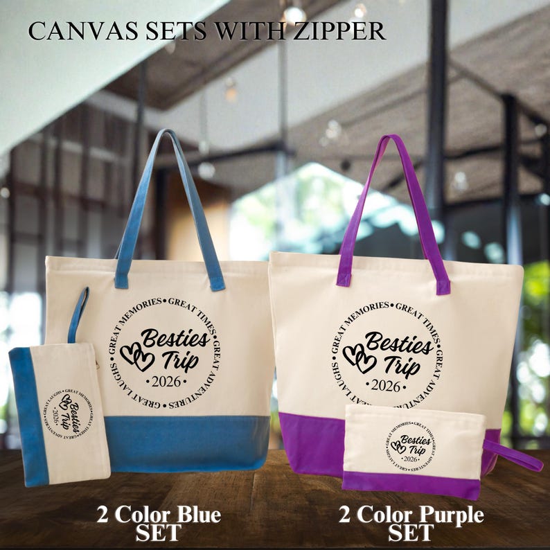 Custom Besties Trip Tote Bag, Besties Vacation Bag, Besties Trip 2026 Tote Bag, Besties Cruise Bag, Travel Tote Bag, Cruise Travel Bag Bild 6