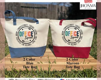 Office Staff Totes, Coworker Gift, Office Squad Canvas Bag, Administrative Assistant Gift, Office Team Tote Bag,School Office Secretary Gift