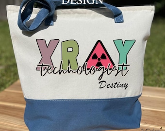 Custom XRAY Technologist Tote Bag, Radiologist Gifts, Personalized Radiology Nurse Tote Bag, Radilogy Student Gifts, Rad Tech Tote Bag