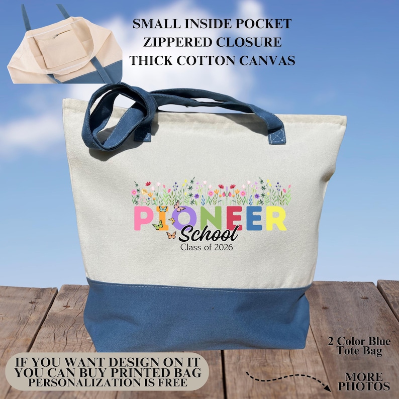 Personalized Pioneer School Tote Bag, JW Gift Ideas, jw 2026 gifts, Pioneer School Bag, 2026 Pioneer Service School, JW Pioneer Gifts image 2