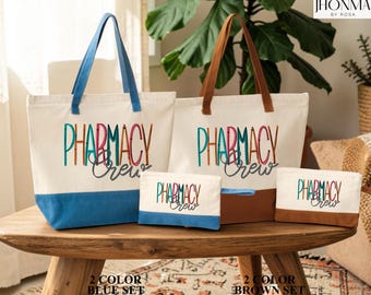 Personalized Pharmacy Crew Tote Bag, Pharmacy Technician Gift, Pharmacy Team Gift, Pharmacy Squad, Pharmacist Tote Bag, Pharmacy Tech Tote