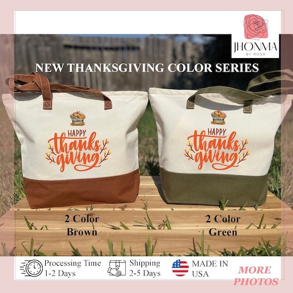 Happy Thanksgiving Tote Bag, Thanksgiving Tote Bag, Thanksgiving Pumpkin Tote Bag, Pumpkin Thanksgiving Tote Bag, Thanksgiving Gift For Mom