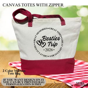 Custom Besties Trip Tote Bag, Besties Vacation Bag, Besties Trip 2026 Tote Bag, Besties Cruise Bag, Travel Tote Bag, Cruise Travel Bag Bild 1