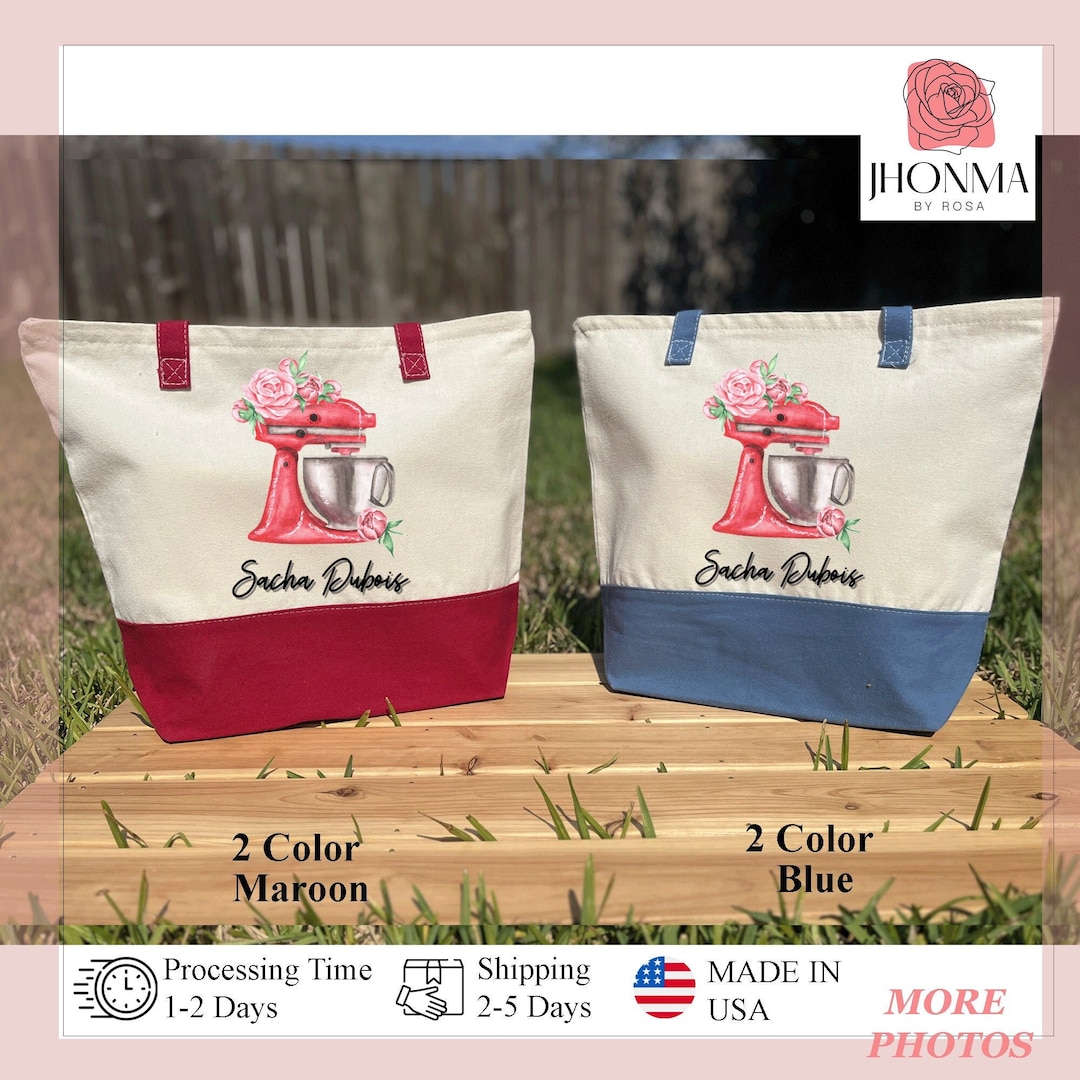 Personalized Pastry Chef Gift Bag, Personalized Baker's Tote, Dessert