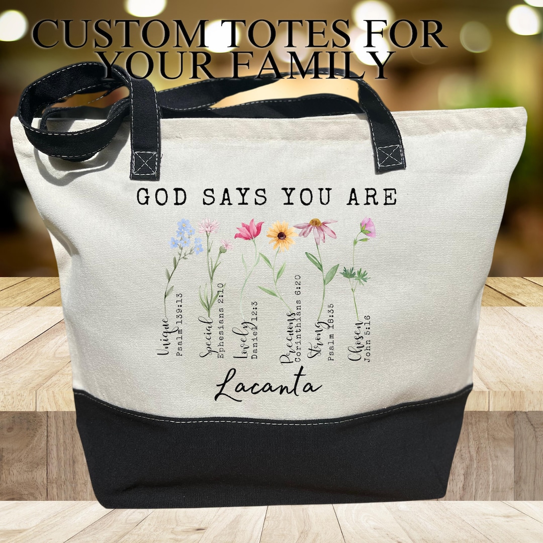 God Says You Are Unique Special Lovely Name Christian Cotton Canvas ...