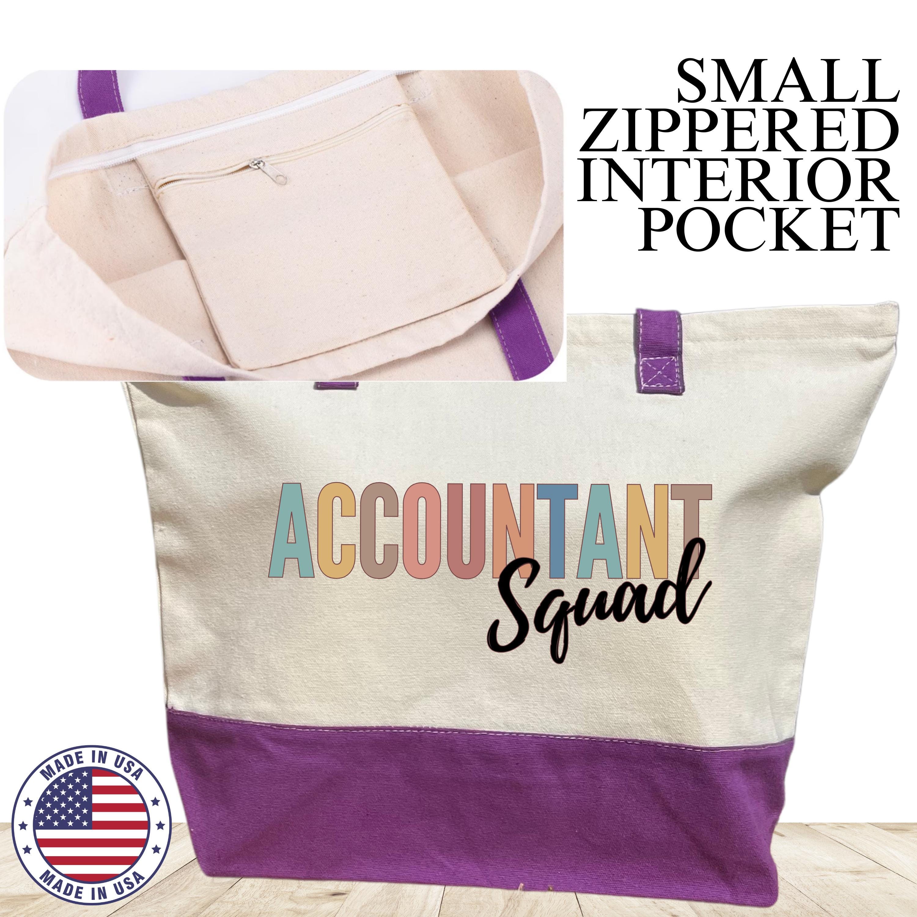 Accountant Squad Gift, Personalized Accountant Tote Bag, CPA Bookkeeper ...