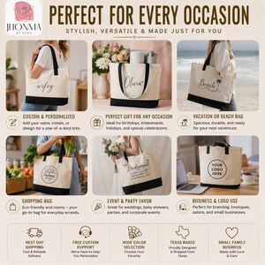 The image is a collage of various images showcasing different designs and features of a handbag, including its customization options, versatility, and the convenience it offers for different occasions.