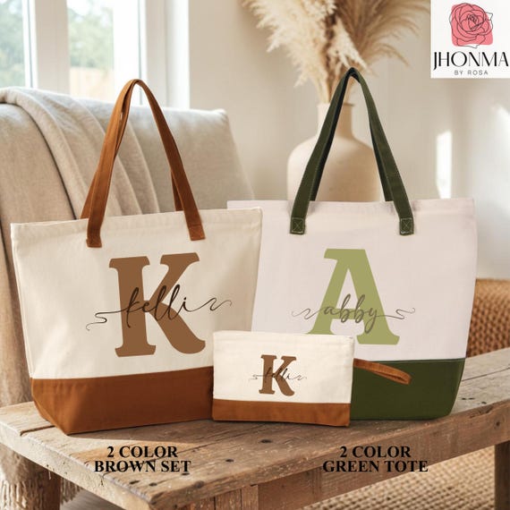 Custom Name Tote Bag, Personalized Name Tote Bag, Canvas Tote Bag, Customized Name Tote, Monogrammed Tote Bag, Custom Name Bag Gifts